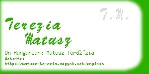 terezia matusz business card